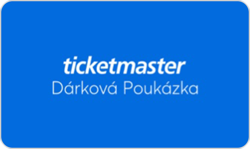 Ticketmaster dárková karta (cashback 5 %) - Hodnota: 500 Kč